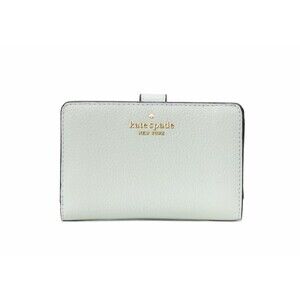New Kate Spade Leila Medium Compact Bifold Wallet Pebble Leather Lime Sherbert